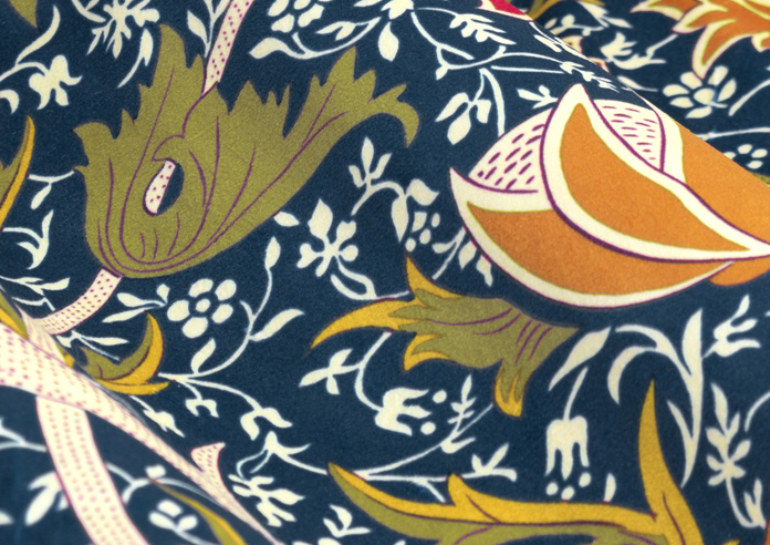 Cray Pencil Pleat, Indigo/Berry - Ready Made Curtains - Image 4